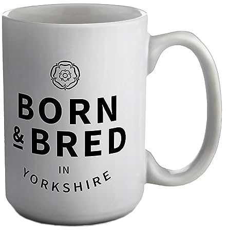 Shopagift Mothers Day Mug Born & Bred in Yorkshire White 15oz Large Gift Ceramic Cup