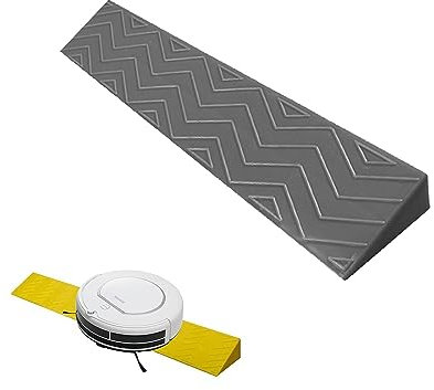 Portable Indoor Sweeping Robot Doorways Threshold Ramp, 1-4cm Height PVC Wheelchairs Ramps, Non-slip Plastic for Bike Scooter Luggage Electric Vehicles, 5 Colors ( Color : Grå , Size : 60x10x4cm )