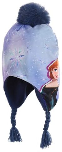 Sun City Frozen - Die Eiskönigin ELSA Anna Kinder Mädchen Winter-Mütze Bommelmütze, Größe:52