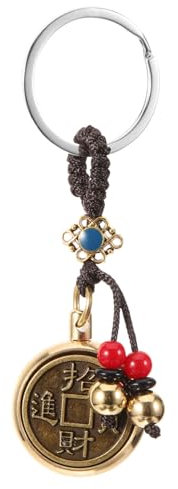 CALLARON Porte-clés Dragon Pendentif Dragon Du Chinois Porte-clés Feng Shui Porte-clés Pièces De Chance Porte-clés Porte- Porte-clés De à Main Amulette Laiton Sacs