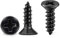 TPOHH Lot de 100 vis à bois en acier inoxydable V2A, tête fraisée, universelles, diamètre : 4 x 10 mm, entraînement PH, revêtement noir, vis à tôle cruciforme, pour panneaux d'aggloméré