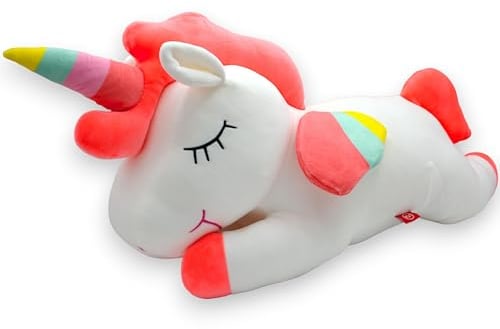 UNUS Kissen Seitenschläferkissen Einhorn 55 cm weiß