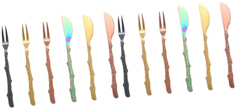 Alipis 12 Pz forchetta da frutta in acciaio inox Forchette da dessert da dessert forchette da aperitivo da degustazione abito Dolce cibo