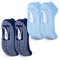 TENQUAN Calcetines Antideslizantes Mujer y Hombre Calcetines para Hacer Yoga Pilates Ballet Danza pour Casa Gimnasio Deportivos Fitness (2 Pares, Azul, Unisex S, EU 35-38)