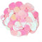 EXTRWORY Paillettes rotonde in plastica da 10 mm, grandi paillettes con foro fai da te per gioielli e vestiti fatti in casa (rosa)