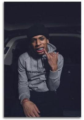YXWOYNHY Rapper-Poster, Motiv: NLE, Choppa-Poster, dekoratives Gemälde, Leinwand, Wandposter und Kunstdruck, moderne Familienschlafzimmer-Dekoration, Poster, 20 x 30 cm