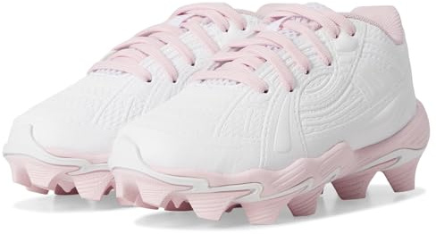 Under Armour Girls' Glyde Sola Rm Jr Softball Cleats Trainers, 101 White Red Stone, 1 UK