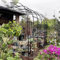 Pergola de jardin en métal pour plantes grimpantes, décoration extérieure pour roses, raisins, 120 x 240 x 40 cm