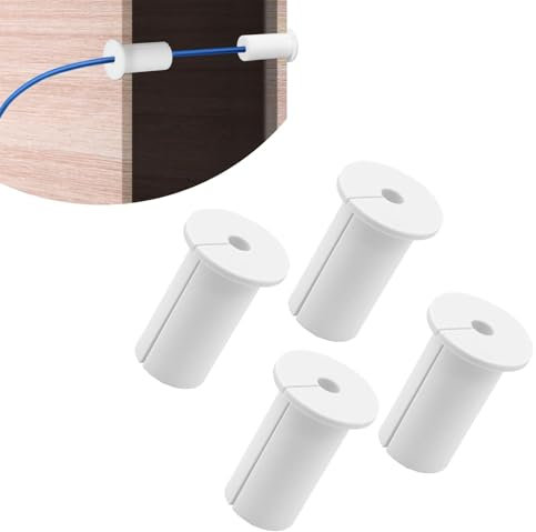 Cable Wall Grommet Cable Grommet Kit Desk Grommet High Quality Silicone Cable Grommet for 1 Inch Wall Holes Wall Hole Cover for Easy Installation of Ethernet Cables (White)