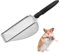 Hamster Sand Bath Scoop, Stainless Steel Sand Substrate Shovel Fine Mesh Metal Sifter Scooper, Pet Sift Shovel Litter Cleaning Tool for Cats Dogs Rabbits Reptile Terrarium(Sliver,Size:10.6inch)