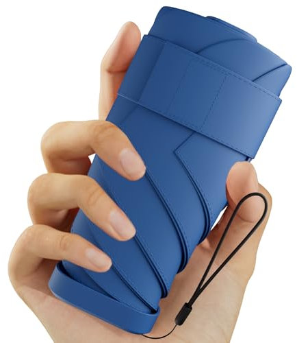 Parapluie pliant de voyage MINI Coupe - vent,idéal pour tenir dans votre poche ou votre sac,parapluie portefeuille en tissu écologique,idéal pour les déplacements quotidiens,Garçons filles,cadeaux
