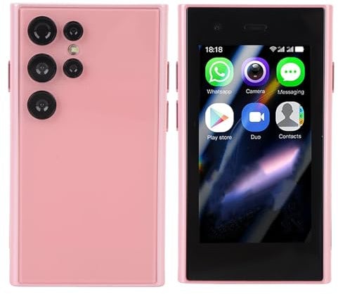 Mini Telefono, Smartphone Sbloccato da 4G, 2 GB+16 GB, Schermo da 3,0 Pollici, Batteria da 2500 MAh, Quad Core, Dual Sim, Face ID, Cellulare Android 8.1 per Studenti Bambini (BLACK) (ROSE)