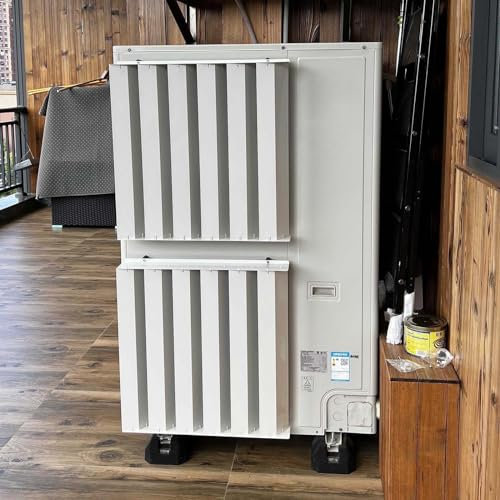 NSTVVEE Deflector de Aire Acondicionado para Exteriores, Deflector de ventilación, Deflector de Salida de Aire para compresor Split de CA, Rejillas deflectoras de Aire metálicas, Cubierta