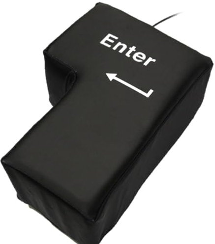 Anti-Stress Computer Huge Enter Key Big USB Keyboard Vent Button Pillow Desktop Stress Reliever Cushion