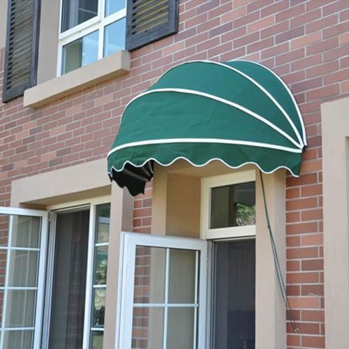 Curved Retractable Awning Window Awning Door Canopy,polyester Foldable Awning,waterproof Awning Home Patio Awning,front Door Canopy Home Rain Snow Protection For Balcony,terrace,cafe Round awnings