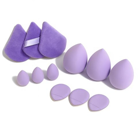 ARYIMYDP Lot de 12 éponges à Maquillage, éponge de Beauté pour Fond de Teint Liquide, Poudre, Crème Solaire et Crème