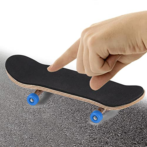 Segutage Mini Finger Skateboard Ahornholz Legierung Set (Dunkelblau) | Reduzieren Fingerboard Finger Skate mit Box für Montage Skateboarding Sport Spiele