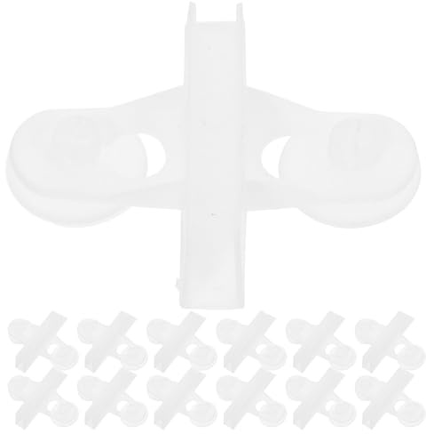 Hohopeti 20 Stück Aquarium Trennscheiben Halter Clips Weiß Saugnapf Halterung für Glasplatten Fische Tank Abstandshalter Verstellbare Fixierung für Zucht und DIY Aquarien Trennwände