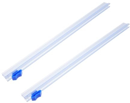 PACKOVE Lot de 2 Cutters Coulissants pour Film Alimentaire 27 Cm, Lames de Coupe en Acier Inoxydable, Accessoire Cuisine Pratique pour Découpe Précise et Utilisation Facile, pour