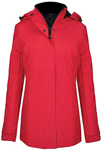 Kariban Womens/Ladies Hooded Parka Jacket (S) (Red)
