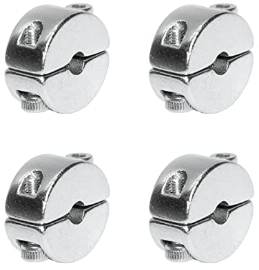Stoppklemme (teilbar) aus Edelstahl V4A - Seilklemme Drahtklemme Drahtseil Klemme Drahtseilklemme (5mm, 4 Stück)