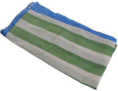 GUO tarp gestreifter Poly-Sonnenschutz Stoff für Pflanzen, 70% Mesh Sunblock Shade Panel mit Ösen (größe : 4 x 7m)
