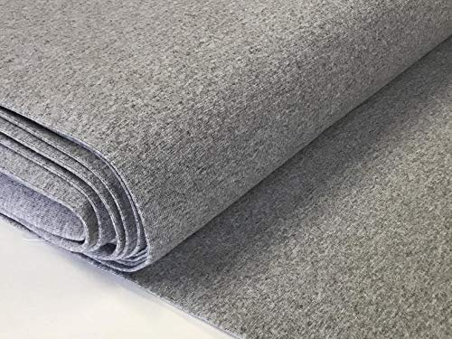babrause® Bündchen Bündchenstoff Schlauchware Uni grau meliert Baumwolle Ripp ab 0,5 Meter