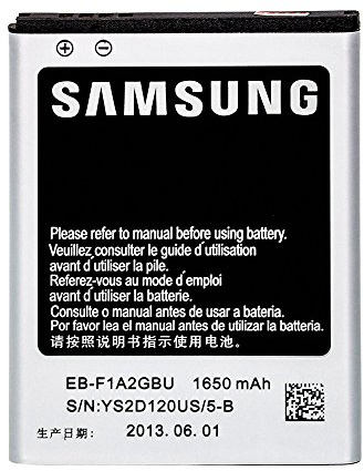 Original Battery Samsung Model EB-F1A2GBU with 1650 mAh Capacity - Fast Charge 2.0 For Samsung Galaxy S2 / I9100 - Bulk Without Box