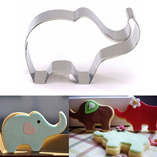 Egurs Animal Forme Cookie Cutter 6 pcs Coupeur Sandwich Moule en Acier Inoxydable (éléphant, Pigeon, Canard, Girafe, Licorne, élan) 6pcs
