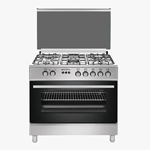 EAS ELECTRIC SMART TECHNOLOGY | EFG9H60X | Cocina de gas Inox | Color Inox | 90 cm | Gas butano y gas natural | Autoencendido | Horno 122 litros | Tapa de cristal y aluminio | Válvula FFD | 5 fuegos