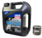 Motoröl Set mineralisch 10W40 4 Liter + Ölfilter MF204 für Arctic Cat H o n d a Kawasa ki S u z u k i Trium ph Yamaha Cat CB CBF CBR GL ST VFR VT VTX