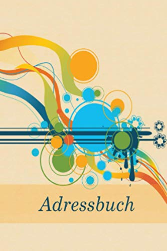 Adressbuch: Kleines Adressheft mit Geburtstagskalender und Platz für Notizen I Motiv: bunte Kreise