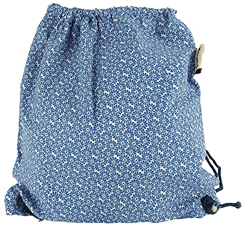 Sunsa Mädchen Turnbeutel Rucksack, Stoffbeutel mit Kordelzug. Baumwolltasche für Schule/Kindergarten. Kinderrucksäcke als Kleine Geschenke für Kinder (hellblau)