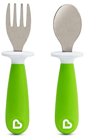 Munchkin Set Fourchette et Cuillère Raise Tout-Petits | Cuillères Bébé & Tout-Petits | Ensemble de Sevrage | Essentiels Bébé | Pack de 2