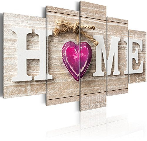 murando Acoustic Canvas Wall Art 100x50 cm / 39 x 20 picture with acoustic foam sound absorption print image Artwork 5 pcs room acoustics soundproofing Home Boards Wood m-B-0032-b-p