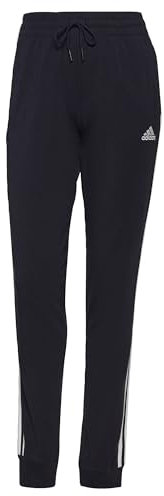 adidas Essentials Single Jersey 3-Stripes Pants, Pantaloni Sportivi Donna, Legend Ink/White, M