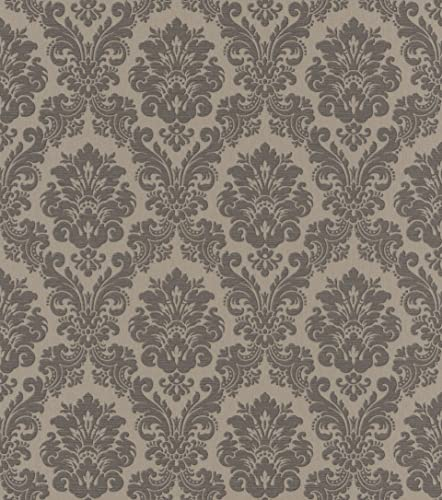 Rasch Tapeten Vliestapete (Classic-Chic) Braun graue 10,05 m x 0,53 m Trianon XIII 570557