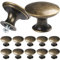 HUANGY Brateuanoii 12 Stück Antik Bronze Schubladenknopf Runden, Bronze Vintage Schranktürknöpfe, Schubladenknöpfe Knauf, 30mm Knauf für Schrank Kleiderschrank Schublade Möbel Türgriff