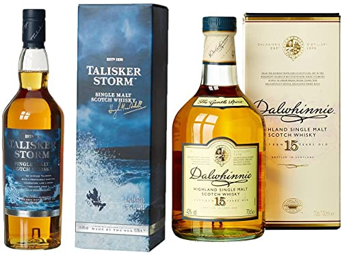 Talisker Storm Single Malt Scotch Whisky 70 cl & Dalwhinnie 15 Years Old Highland Single Malt Scotch Whisky 70 cl