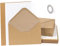 Mocraft 60 Kraftpapier Briefumschläge mit 120 Karten zum Selbstgestalten Briefumschläge ohne Fenster für DIY, Hochzeitseinladungen, Danksagungskarten