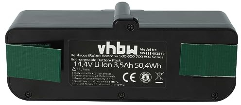 vhbw Akku Ersatz für iRobot 2130LI | 1800LI, 4376392, 4374392, 4502233, 4462425 für Staubsauger (3500 mAh, 14,4 V, Li-Ion)