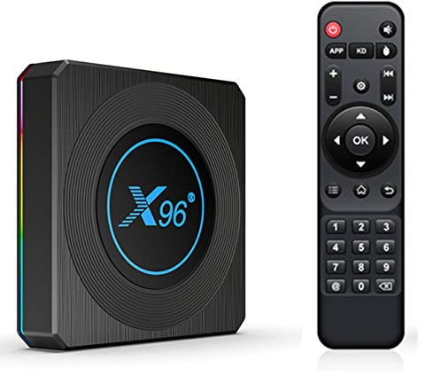 Android 11.0 TV Box, X96 X4 Amlogic S905X4 TV Box 4 Go De RAM 64 Go De ROM Dual-WiFi 2.4Ghz/5Ghz BT 4.1 100/1000M Quad Core 64 Bits 3D/8K 1000M Set Top Box,4gb+32gb