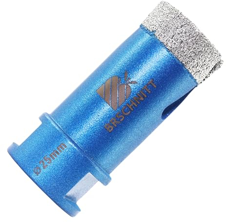 Diamond Core Drill Bit 25mm- BRSCHNITT Tile Hole Saw M14 for Tile Porcelain Stoneware Ceramic Marble Granite Drilling,Suitable for Angle Grinders