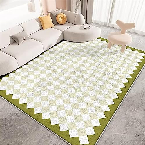 GueTTO Wohnzimmer Teppich, Schlafzimmer Bettvorleger, Moderner Zottelig Flauschig Weich Teppiche Für Kinderzimmer Anti-Rutsch Unterseite Waschbarer Teppich,Plaid Rug h,140x200cm