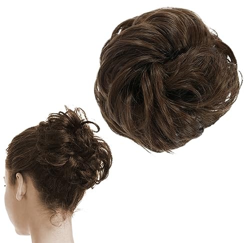 Tadipri Chignon Capelli Sintetici Chignon Elastico Posticcio Per Capelli Chignon Finto Per Capelli Posticci Per Capelli Extension Per Capelli Coda Di Cavallo Bun Hairpieces,Marrone Chiaro