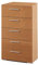 Miroytengo Cassettiera classica in colore ciliegio 5 cassetti 52x101x41 cm per camera da letto