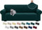 Ystyle Extensible Housse Canapé 3 Places, Universelle Housse De Canapé avec Accoudoirs, Housse Protection Canapém, Sofa Cover Antidérapante, Couvre Canapé pour Chiens Chats Animaux, Vert Foncé