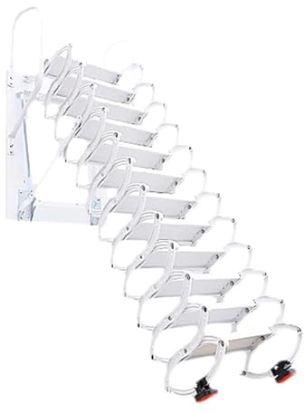 EYPKPL Breite Pedal-Dachbodenleiter für Zuhause, Wandmontage, Dachbodentreppe, manuelle Dachbodenleiter, Expansionsschraube, Feste Klappleiter