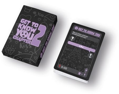 Get to know you: Chapter 2 – Das Deeptalk Kartenspiel für Erwachsene & Freunde | 52 Fragen für Gespräche, Nähe & echtes Kennenlernen | Eisbrecher Spiel | Made in Germany