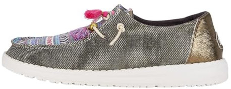 Hey Dude Wendy Boho Slip-On Freizeitschuhe für Damen, Schwarz/Multi, 39 EU